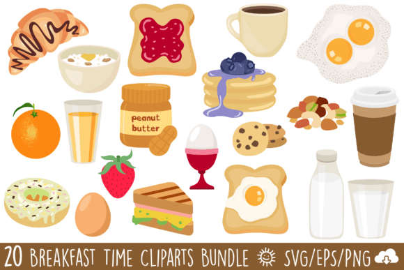Brunch Breakfast Time Clipart Bundle: A Creative Resource for Every Project