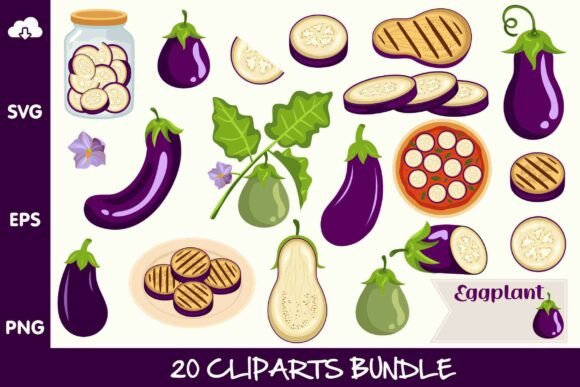 Eggplant and Aubergine Vector Bundle: A Versatile Design Resource for Creatives