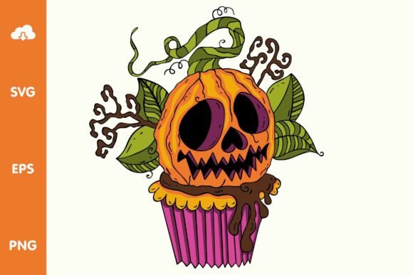 Horror Halloween Dessert Vector Cut File: A Spooky Addition to Your Crafting Projects