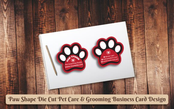 Paw Shape Pet Care Business Card Design