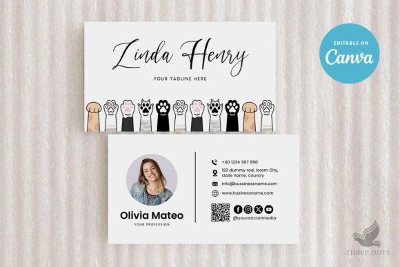 Pet Care Business Card Template
