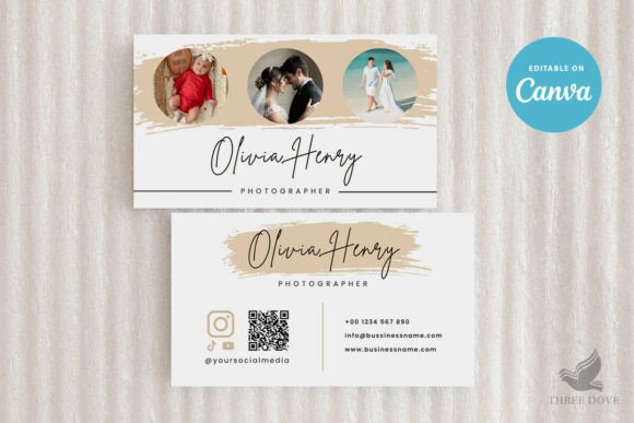 Photo Business Card Template - 03: A Modern and Customizable Design for Your Business
