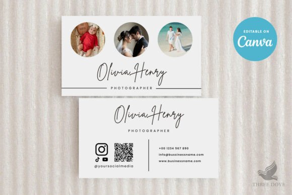 Photo Business Card Template - 06: A Modern and Customizable Design for Your Business