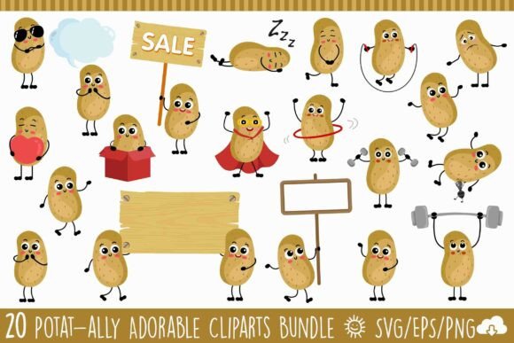 Potat-ally Adorable SVG Clipart Bundle