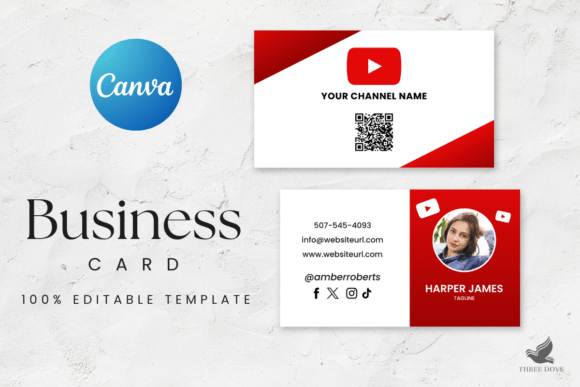 Youtuber Business Card Template